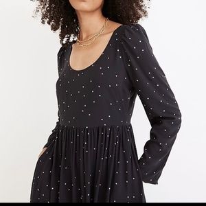 Madewell Black Stars Midi Dress - size 6